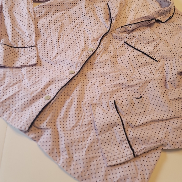 Victoria's Secret Pink Black Polka Dot Button Down Sleepshirt XS - Picture 2 of 5